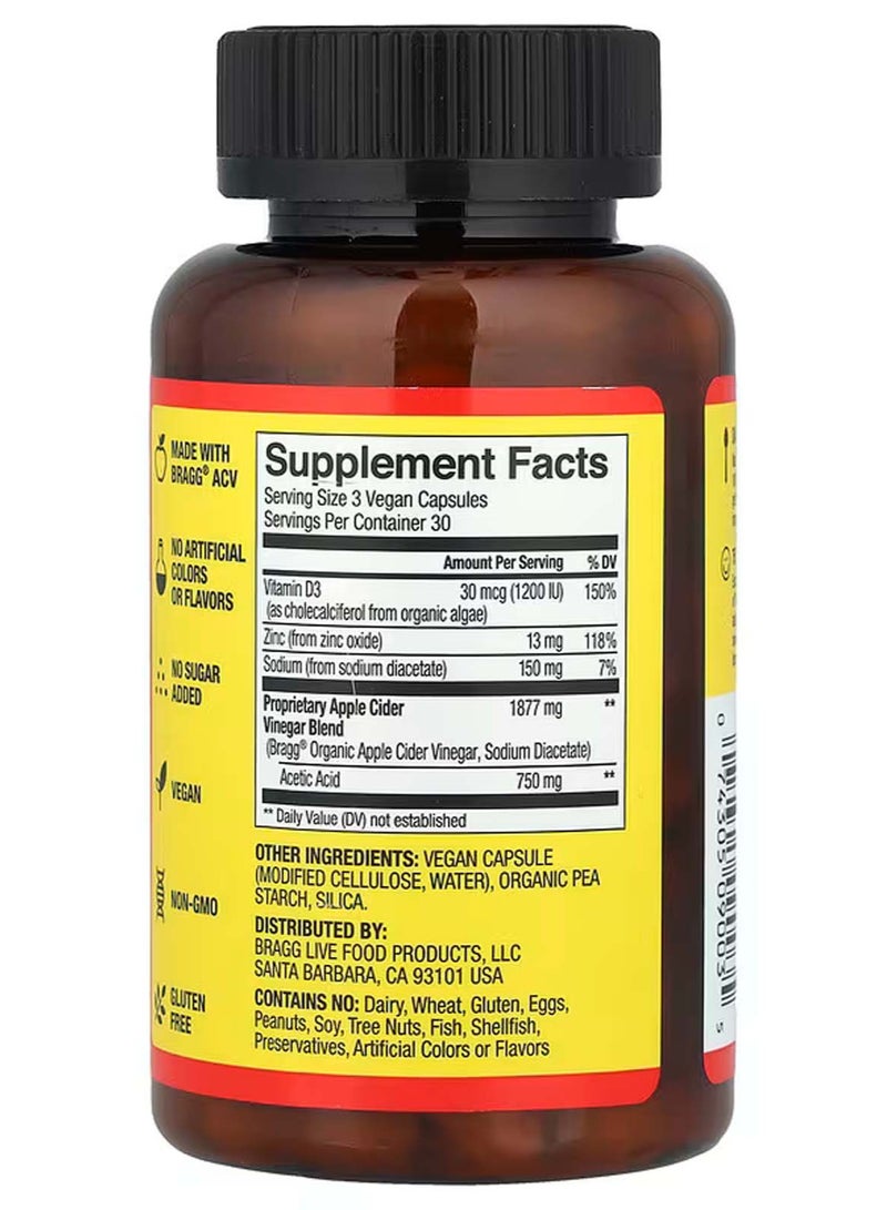 Bragg Apple Cider Vinegar , 90 Capsules - Image 2